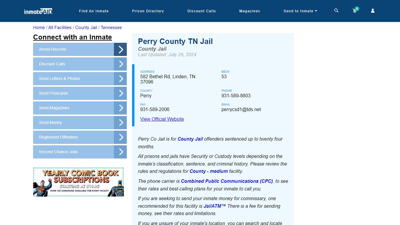 Perry County TN Jail - Inmate Locator